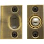 Baldwin Solid Brass Adjustable Ball Catch with 1-1/3 Inch x 2-1/8 Inch Strike Satin Brass and Black