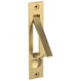 Baldwin 3/4 Inch x 3-7/8 Inch Solid Brass Edge Pull Lifetime Satin Brass