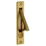 Baldwin 3/4 Inch x 3-7/8 Inch Solid Brass Edge Pull Satin Brass and Brown