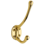 Baldwin Estate Double Robe Hook Lifetime Polished Brass