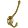 Baldwin Estate Double Robe Hook Satin Brass and Brown