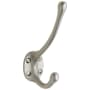 Baldwin Estate Double Robe Hook Satin Nickel