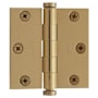 Baldwin 3" x 3" Solid Brass Square Corner Plain Bearing Mortise Hinge - Single Hinge Lifetime PVD Satin Brass