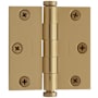 Baldwin 3" x 3" Solid Brass Square Corner Plain Bearing Mortise Hinge - Single Hinge Lifetime Polished Brass