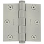 Baldwin 3" x 3" Solid Brass Square Corner Plain Bearing Mortise Hinge - Single Hinge Lifetime Satin Nickel