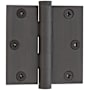 Baldwin 3" x 3" Solid Brass Square Corner Plain Bearing Mortise Hinge - Single Hinge Oil Rubbed Bronze