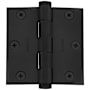 Baldwin 3" x 3" Solid Brass Square Corner Plain Bearing Mortise Hinge - Single Hinge Satin Black