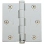Baldwin 3-1/2" Wide Plain Bearing Square Corner Mortise Door Hinge from the Estate Collection - Single Hinge Polished Chrome