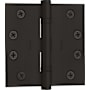 Baldwin 4" x 4" Solid Brass Square Corner Ball Bearing Mortise Hinge - Single Hinge Oil Rubbed Bronze