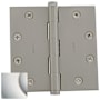 Baldwin 4-1/2" Wide Plain Bearing Square Corner Mortise Door Hinge from the Estate Collection - Single Hinge Lifetime Polished Nickel