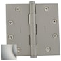Baldwin 4-1/2" Wide Plain Bearing Square Corner Mortise Door Hinge from the Estate Collection - Single Hinge Lifetime Satin Nickel