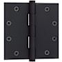 Baldwin 4-1/2" Wide Plain Bearing Square Corner Mortise Door Hinge from the Estate Collection - Single Hinge Satin Black