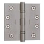 Baldwin 4.5" x 4.5" Solid Brass Square Corner Ball Bearing Mortise Hinge - Single Hinge Lifetime Satin Nickel