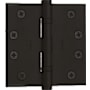 Baldwin 4.5" x 4.5" Solid Brass Square Corner Ball Bearing Mortise Hinge - Single Hinge Oil Rubbed Bronze