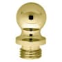 Baldwin Solid Brass Ball Tip Finial for Radius Corner Hinges (Quantity 2) Lifetime Polished Brass