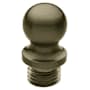 Baldwin Solid Brass Ball Tip Finial for Radius Corner Hinges (Quantity 2) Satin Brass and Black