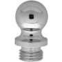 Baldwin Solid Brass Ball Tip Finial for Radius Corner Hinges (Quantity 2) Polished Chrome