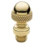 Baldwin Solid Brass Acorn Tip Finial for Square Corner Hinges (Quantity 2) Lifetime Polished Brass