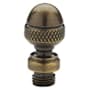 Baldwin Solid Brass Acorn Tip Finial for Square Corner Hinges (Quantity 2) Satin Brass and Black