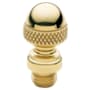 Baldwin Solid Brass Acorn Tip Finial for Square Corner Hinges (Quantity 2) Satin Brass and Brown
