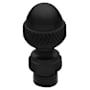 Baldwin Solid Brass Acorn Tip Finial for Square Corner Hinges (Quantity 2) Satin Black