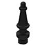 Baldwin Steeple Tip Finial for Estate Square Corner Hinges (Quantity 2) Satin Black