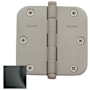 Baldwin 3-1/2" Wide Plain Bearing 5/8" Radius Corner Mortise Door Hinge from the Estate Collection - Single Hinge Oil Rubbed Bronze