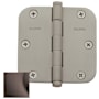 Baldwin 3-1/2" Wide Plain Bearing 5/8" Radius Corner Mortise Door Hinge from the Estate Collection - Single Hinge Venetian Bronze
