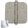 Baldwin 3-1/2" Wide Plain Bearing 5/8" Radius Corner Mortise Door Hinge from the Estate Collection - Single Hinge Polished Chrome