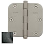 Baldwin 3-1/2" Wide Plain Bearing 5/8" Radius Corner Mortise Door Hinge from the Estate Collection - Single Hinge Distressed Oil Rubbed Bronze