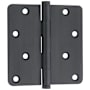 Baldwin 4" x 4" Solid Brass Plain Bearing 1/4" Radius Corner Mortise Door Hinge - Single Hinge Oil Rubbed Bronze