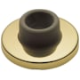 Baldwin 2-3/8 Inch Diameter Concave Wall Mounted Flush Bumper Lifetime Polished Brass
