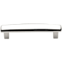 Baldwin Severin Fayerman 4 Inch Center to Center Bar Cabinet Pull from the Estate Collection Lifetime Polished Nickel