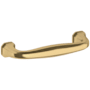Baldwin Severin Fayerman 4 Inch Center to Center Handle Cabinet Pull from the Estate Collection Non-Lacquered Brass