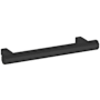 Baldwin Octagonal 4 Inch Center to Center Bar Cabinet Pull from the Estate Collection Satin Black
