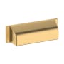 Baldwin Transitional 4 Inch Center to Center Cup Cabinet Pull from the Estate Collection Lifetime Satin Brass