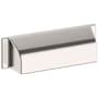 Baldwin Transitional 4 Inch Center to Center Cup Cabinet Pull from the Estate Collection Lifetime Polished Nickel