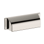 Baldwin Transitional 4 Inch Center to Center Cup Cabinet Pull from the Estate Collection Satin Nickel