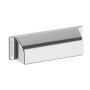 Baldwin Transitional 4 Inch Center to Center Cup Cabinet Pull from the Estate Collection Polished Chrome