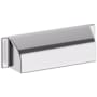 Baldwin Transitional 4 Inch Center to Center Cup Cabinet Pull from the Estate Collection Polished Chrome