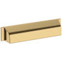 Baldwin Transitional 6 Inch Center to Center Cup Cabinet Pull from the Estate Collection Non-Lacquered Brass