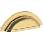 Baldwin Cup 4 Inch Center to Center Cup Cabinet Pull from the Estate Collection Lifetime Satin Brass