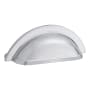 Baldwin Cup 4 Inch Center to Center Cup Cabinet Pull from the Estate Collection Polished Chrome