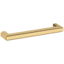 Baldwin Raised 6 Inch Center to Center Handle Cabinet Pull from the Estate Collection Non-Lacquered Brass