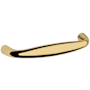 Baldwin Oval 4 Inch Center to Center Handle Cabinet Pull from the Estate Collection Non-Lacquered Brass