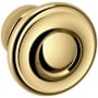Baldwin Dominion 1-1/4 Inch Mushroom Cabinet Knob from the Estate Collection Non-Lacquered Brass