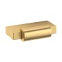 Baldwin Modern 1-7/8 Inch Long Rectangular Cabinet Pull from the Estate Collection Lifetime Satin Brass