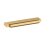 Baldwin Modern 4 Inch Center to Center Rectangular Cabinet Pull from the Estate Collection Lifetime Satin Brass