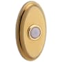 Baldwin 3" x 2" Illuminated Oval Door Bell from the Estate Collection Lifetime Satin Brass