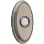 Baldwin 3" x 2" Illuminated Oval Door Bell from the Estate Collection Lifetime Satin Nickel